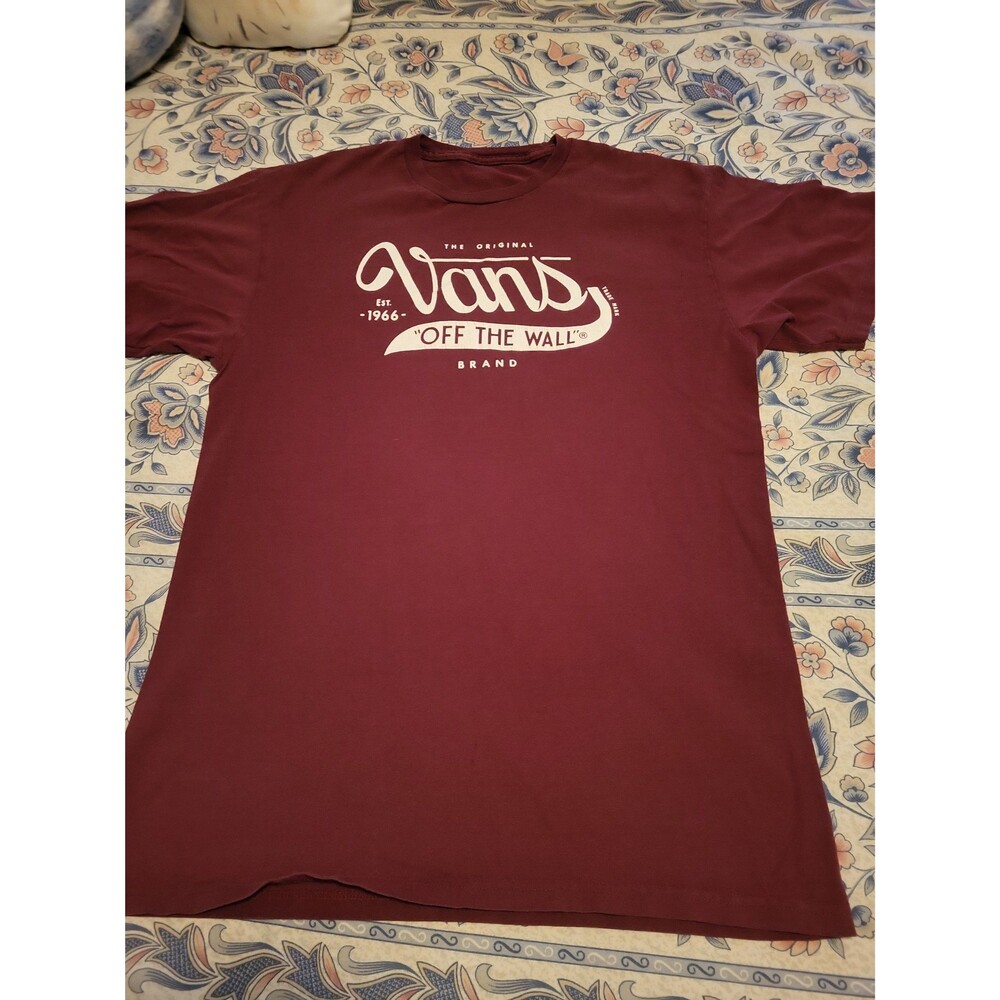 Vans Burgundy Off The Wall Maroon T-Shirt